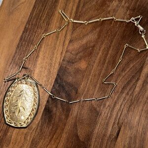 Vintage Two-Toned Silver/Gold Leaf Necklace with Intricate Chain